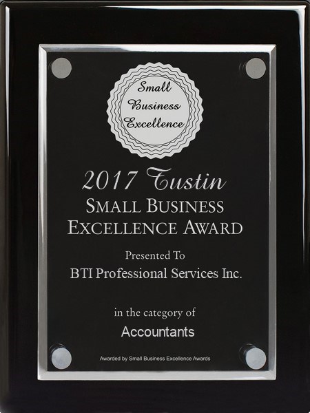 2017 Tustin Small Business Excellence Award